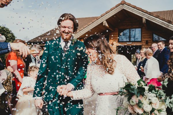 confetti being thrown on the bride and groom, styal lodge wedding photography, styal lodge wedding photographer, manchester wedding photographer, manchester wedding photography, cheshire wedding photographer, cheshire wedding photography