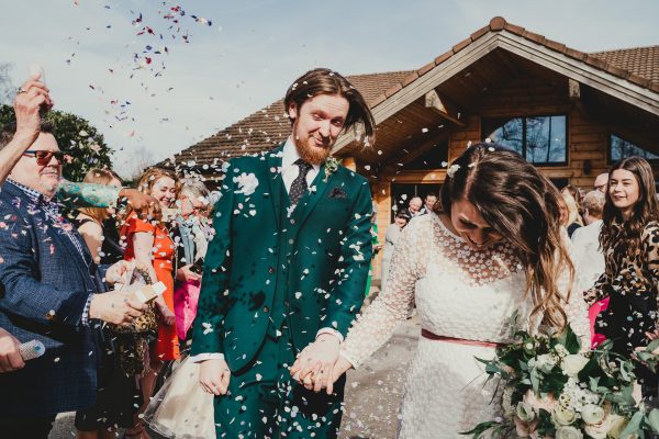 confetti being thrown on the bride and groom, styal lodge wedding photography, styal lodge wedding photographer, manchester wedding photographer, manchester wedding photography, cheshire wedding photographer, cheshire wedding photography