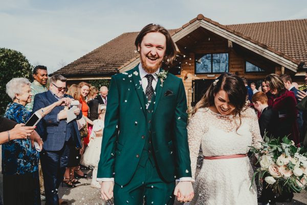 confetti being thrown on the bride and groom, styal lodge wedding photography, styal lodge wedding photographer, manchester wedding photographer, manchester wedding photography, cheshire wedding photographer, cheshire wedding photography